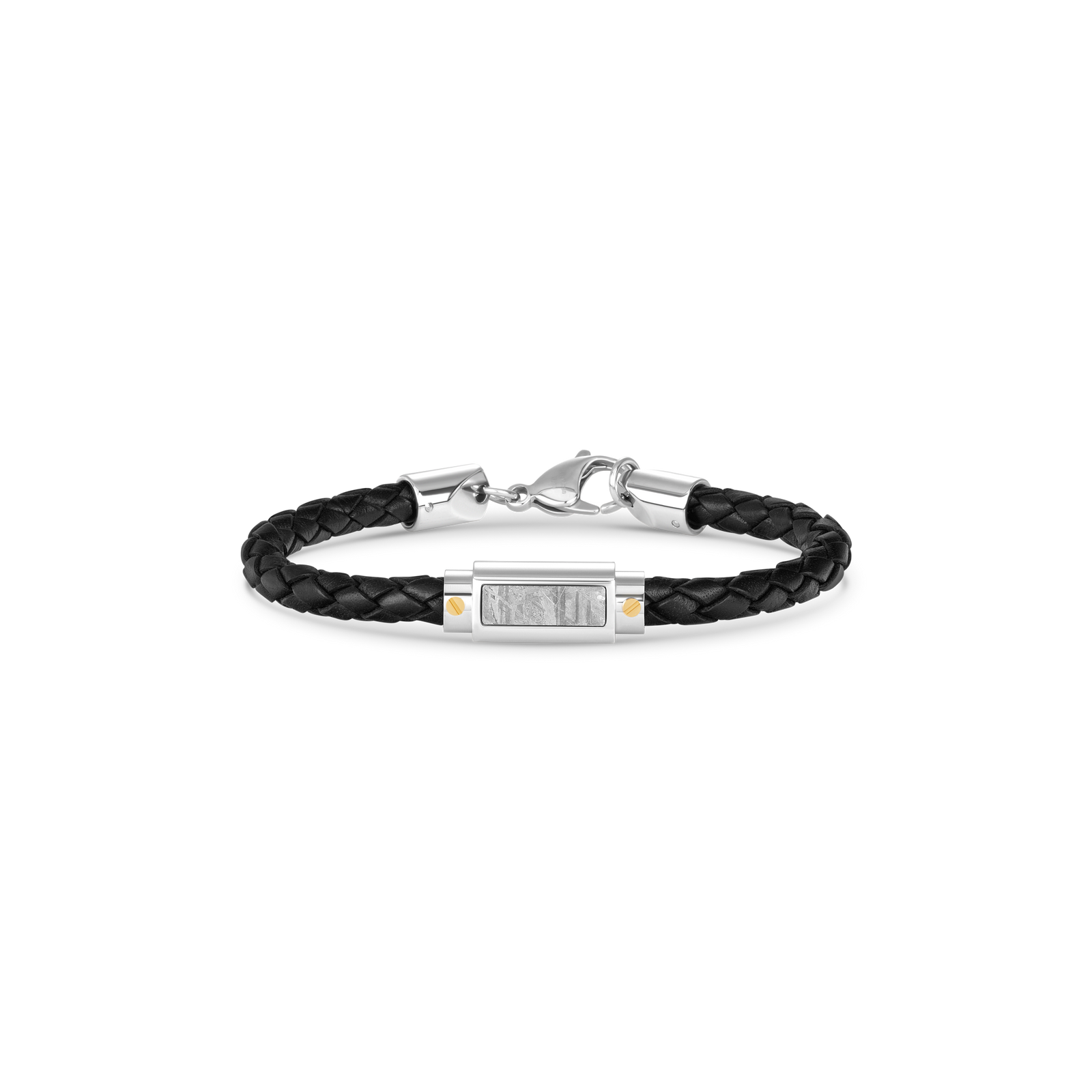 Vezeto Leather Bracelet Black Meteorite