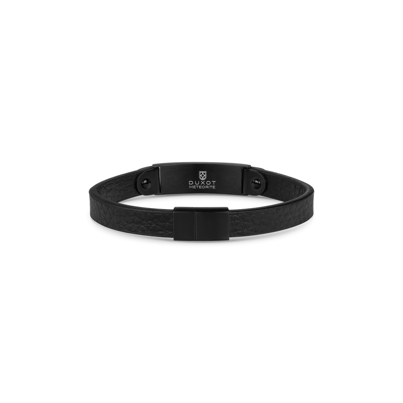 Vezeto Leather Bracelet Raven Black Meteorite
