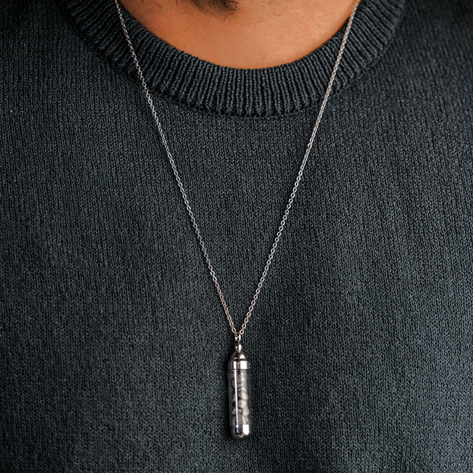 Marcel Pendant Silver Drops Meteorite