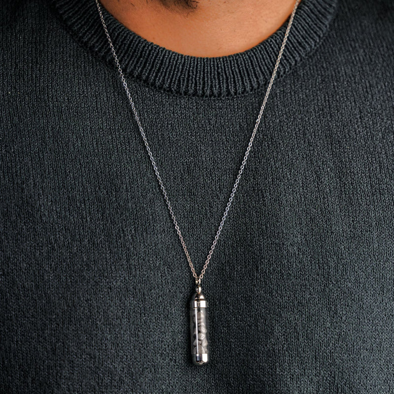 Marcel Pendant Silver Drops Meteorite