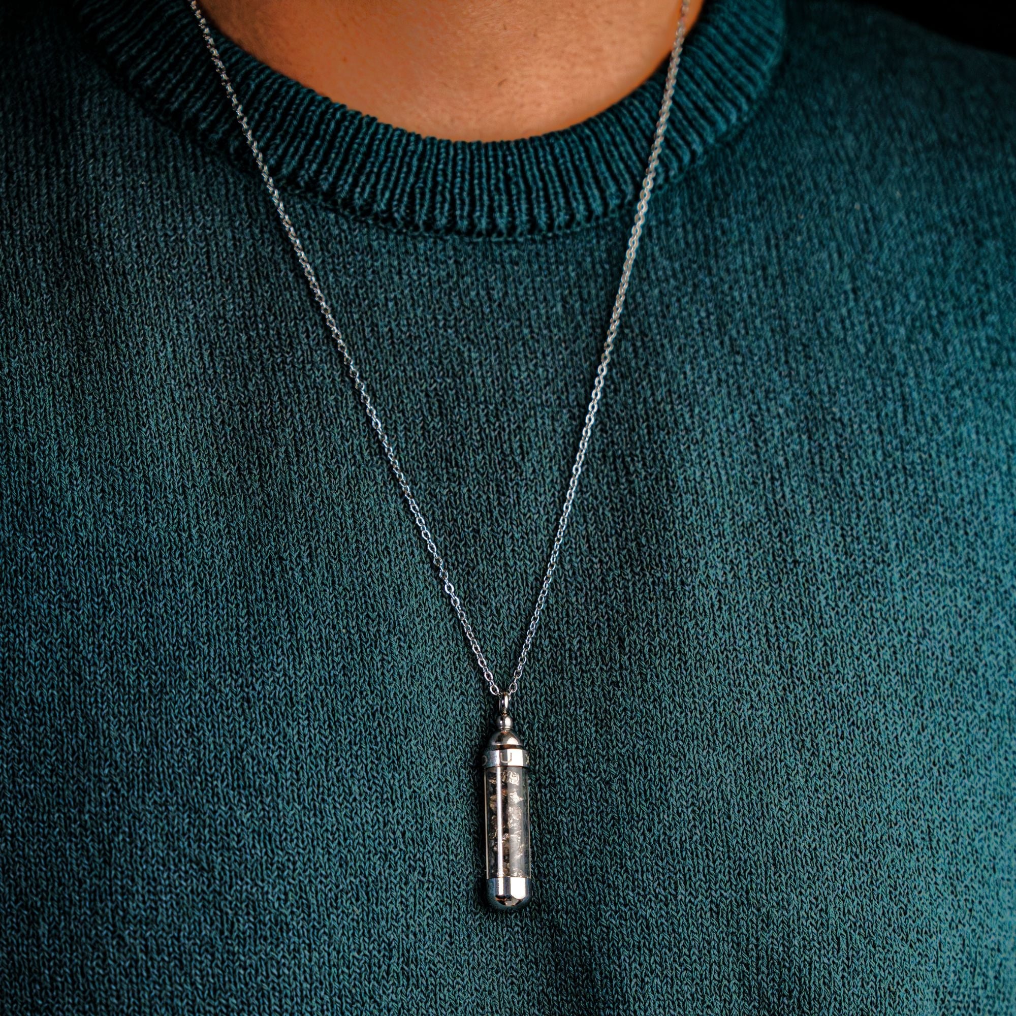 Marcel Pendant Silver Dust Meteorite