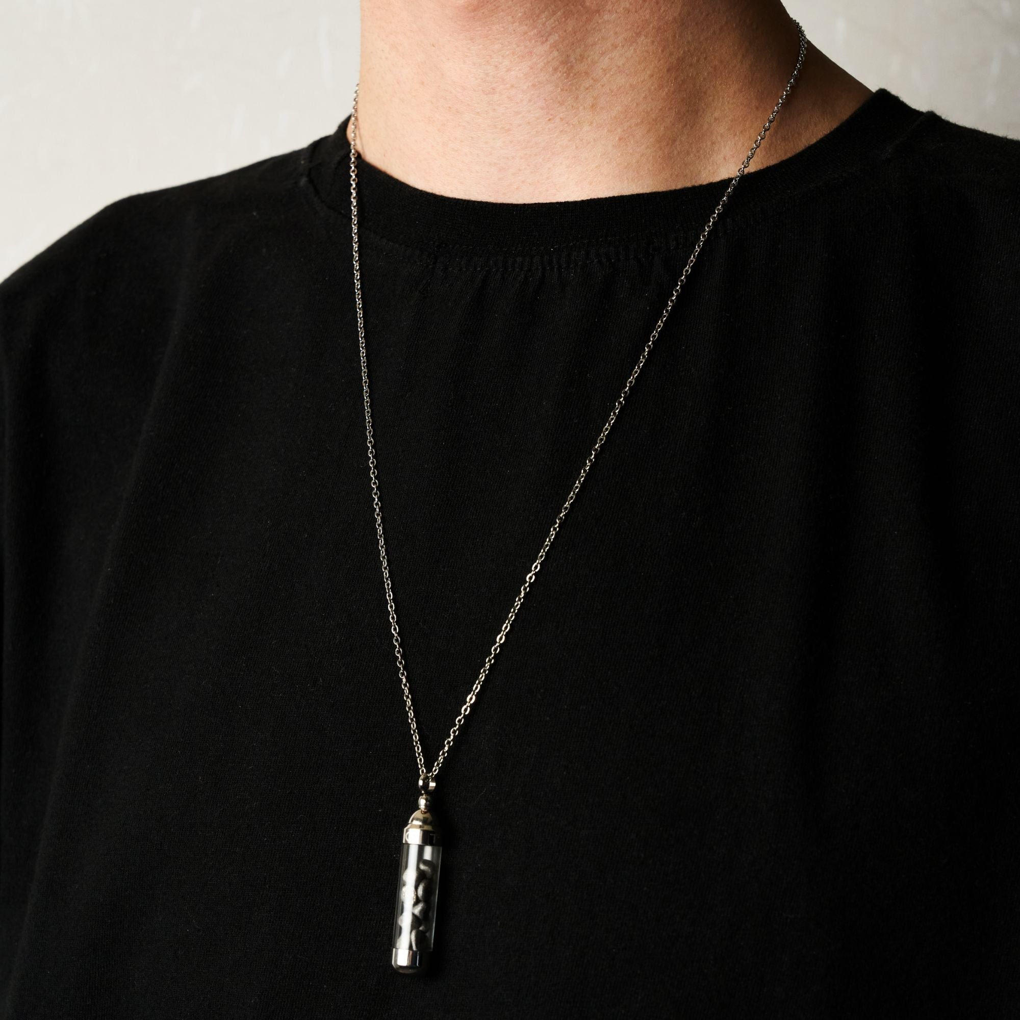 Marcel Pendant Silver Dust Meteorite
