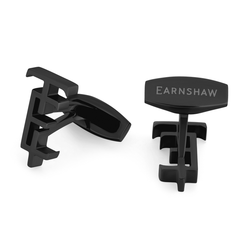 Celestial Monogram Cufflink Gunmetal