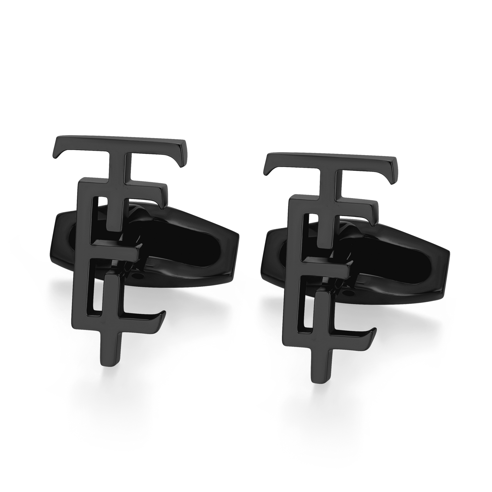 Celestial Monogram Cufflink Gunmetal
