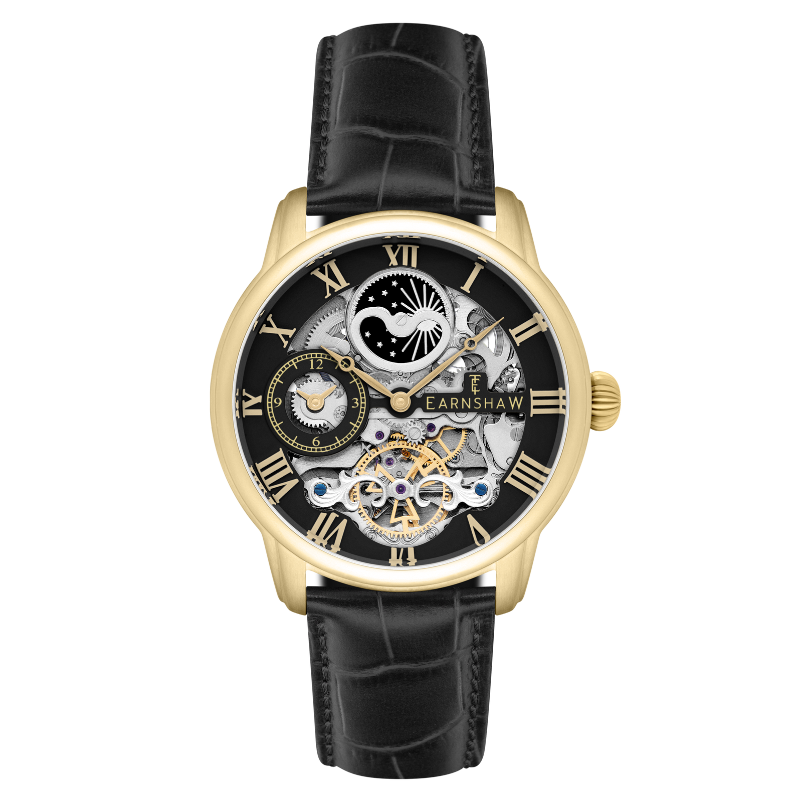 Heritage Longitude Automatic Skeleton Caviar Black