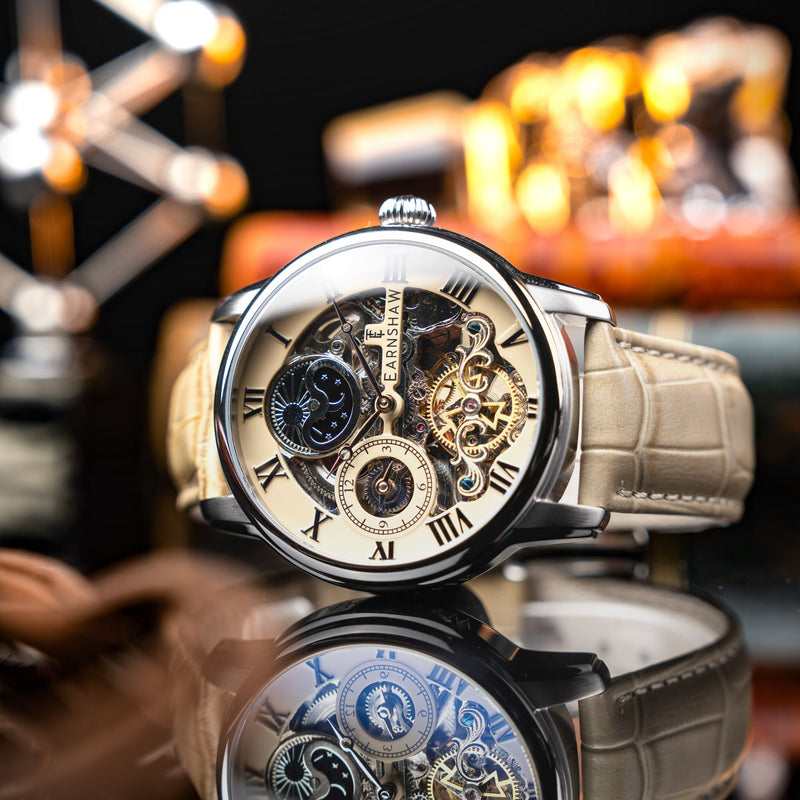 Longitude Automatic Skeleton Chicory Brown