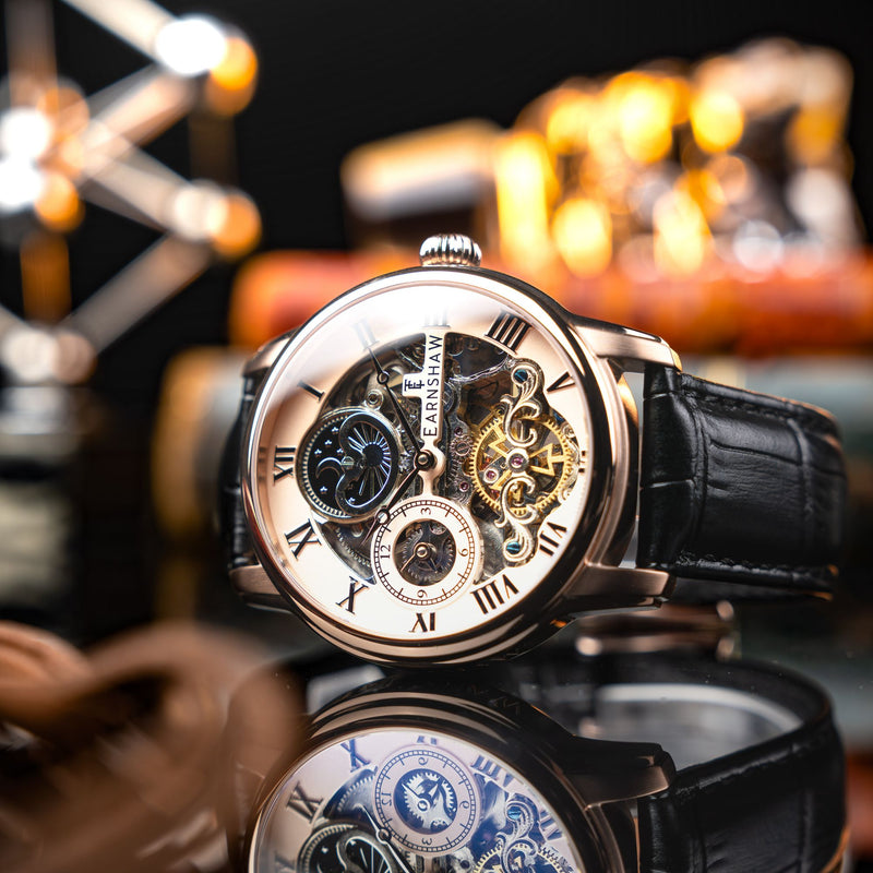 Longitude Automatic Skeleton Copper Black