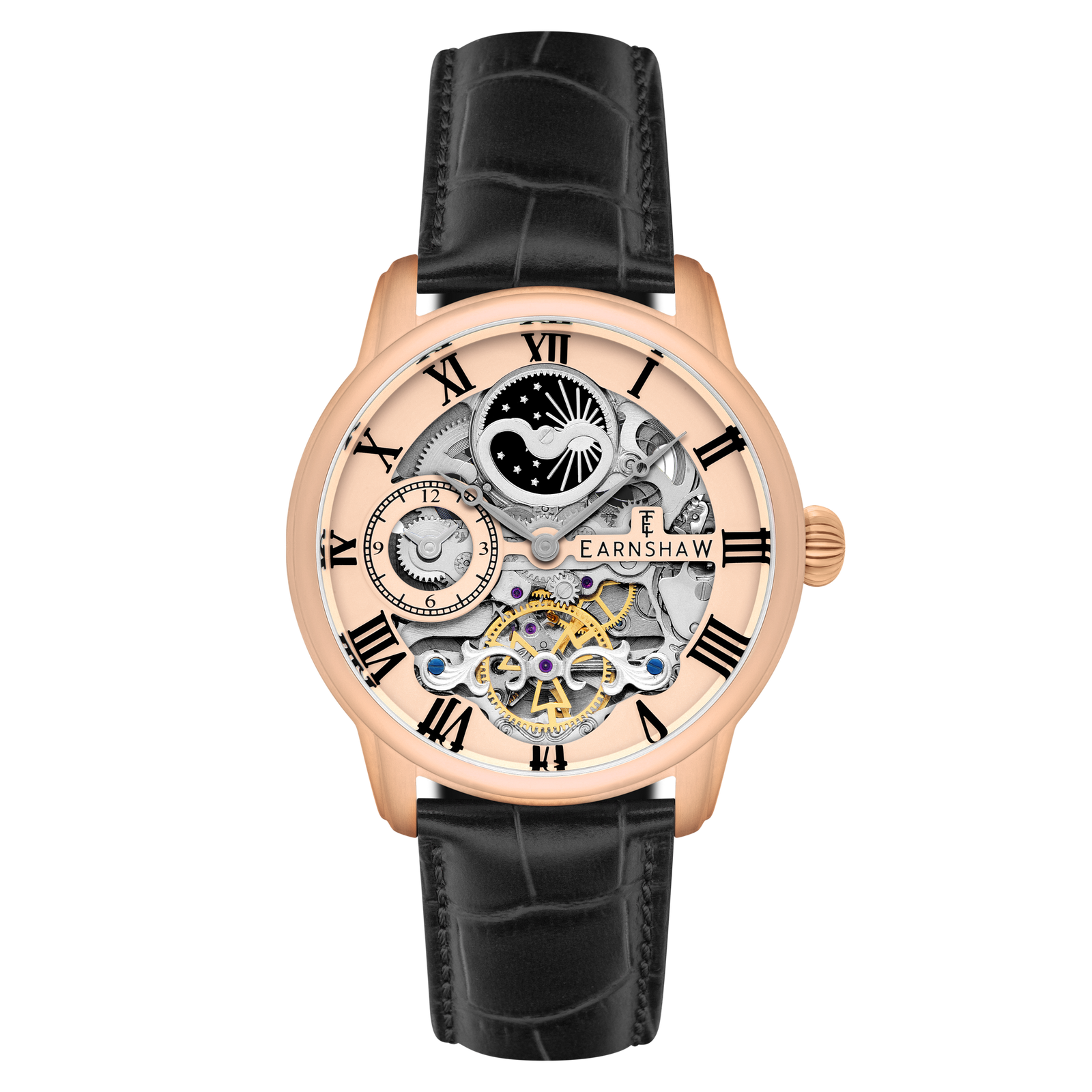Longitude Automatic Skeleton Copper Black