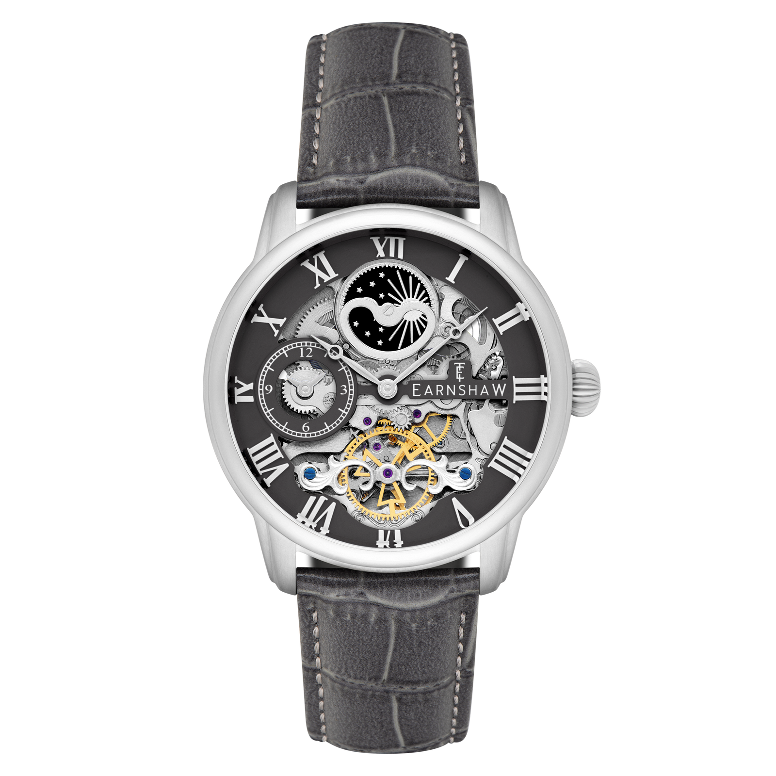 Longitude Automatic Skeleton Black Steel