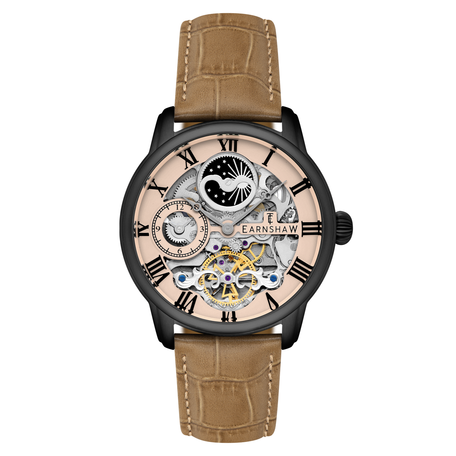 Longitude Automatic Skeleton Beige Black