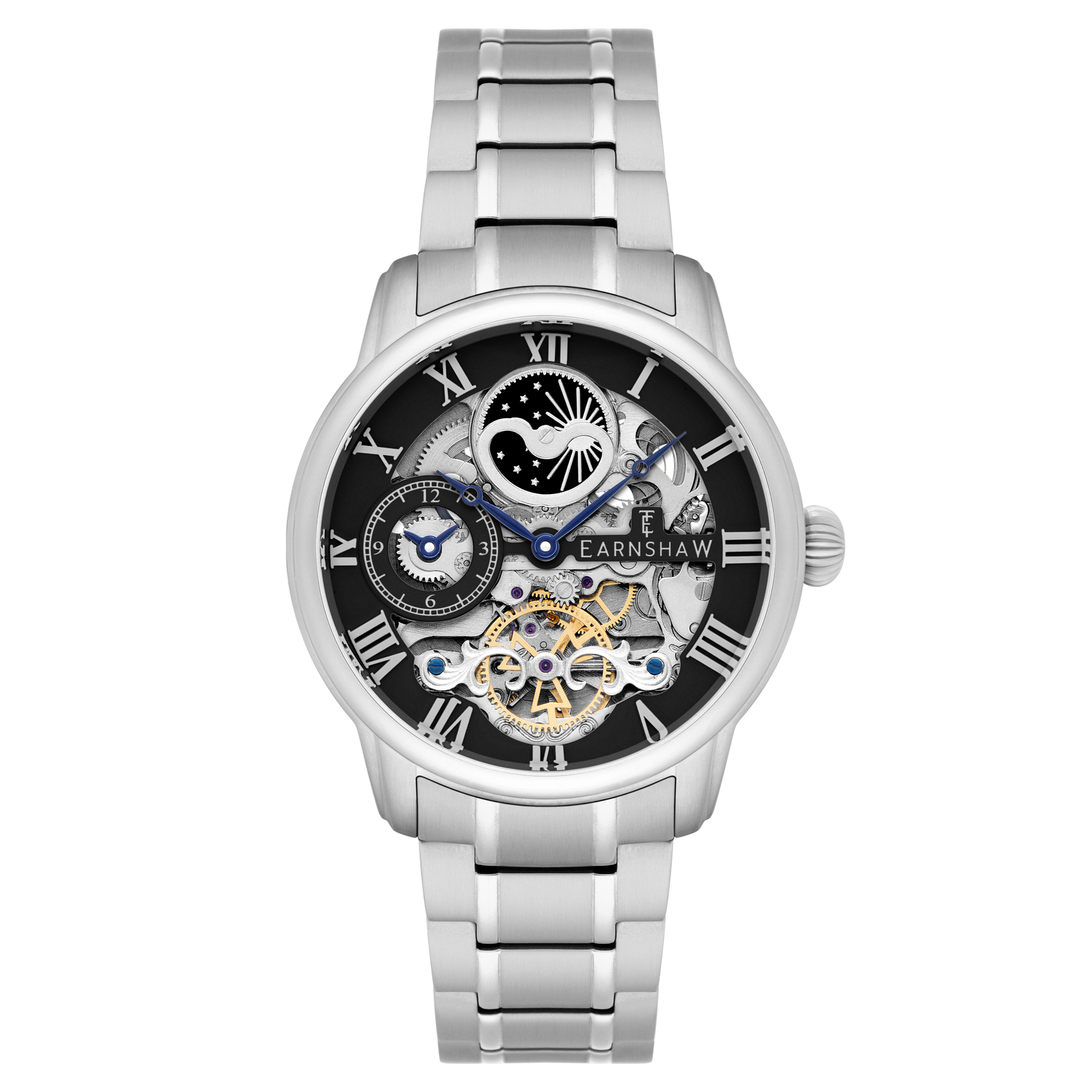 Heritage Longitude Automatic Skeleton Steeled Black