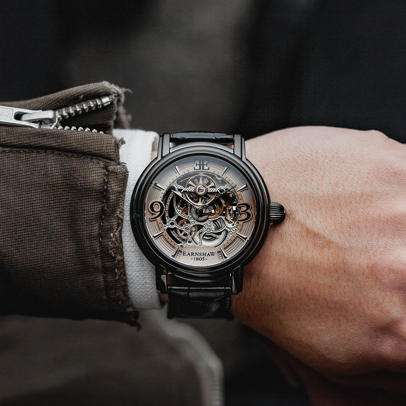 Longcase Grande Skeleton Automatic Stormy Black