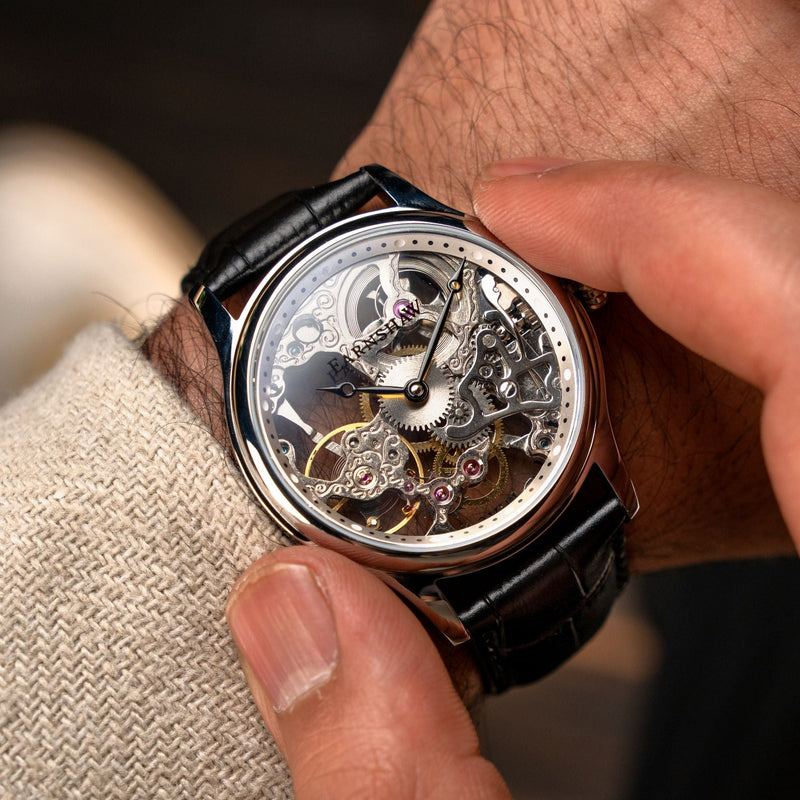 Bauer Mechanical Skeleton Silvered Steel