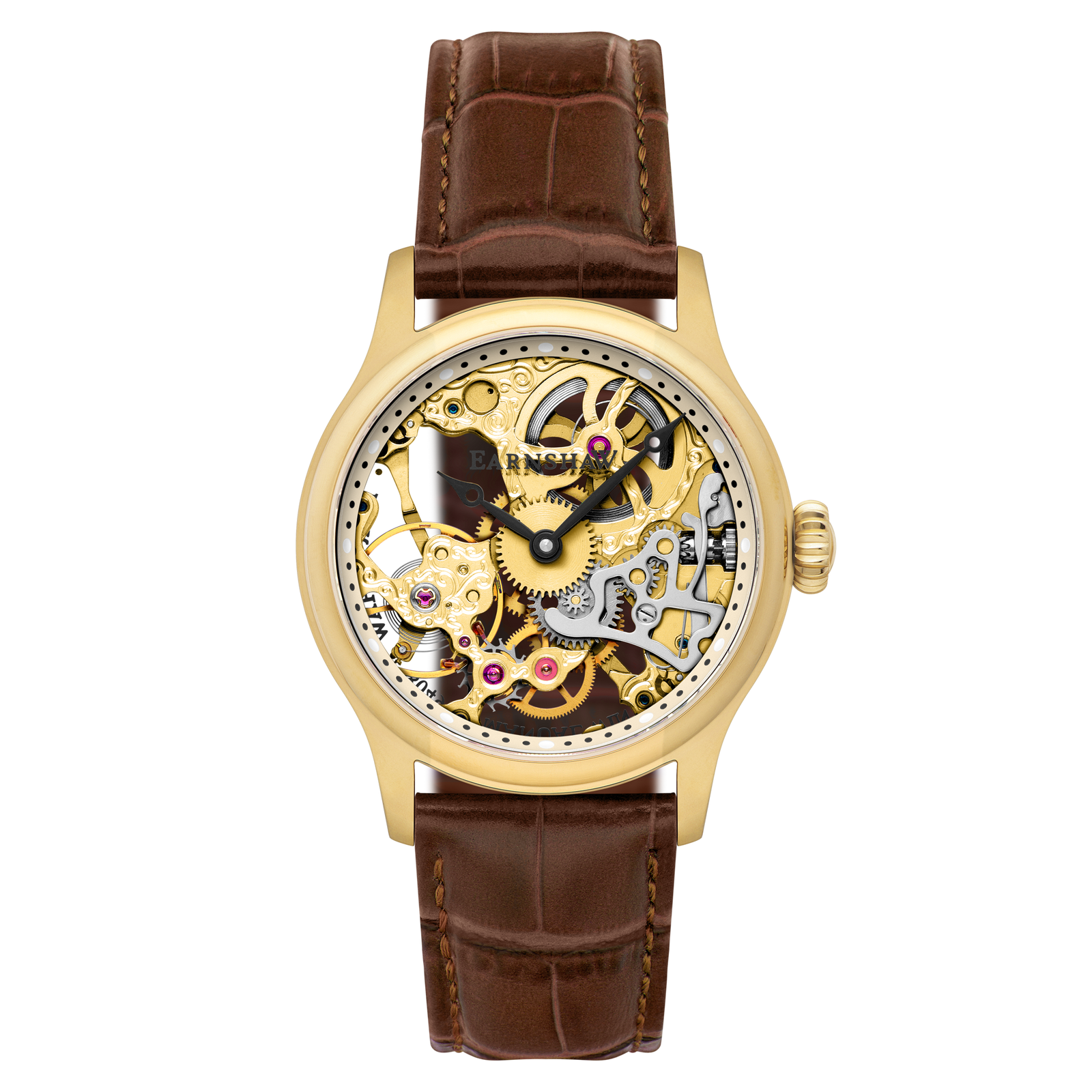 Heritage Bauer Mechanical Skeleton Structured Gold