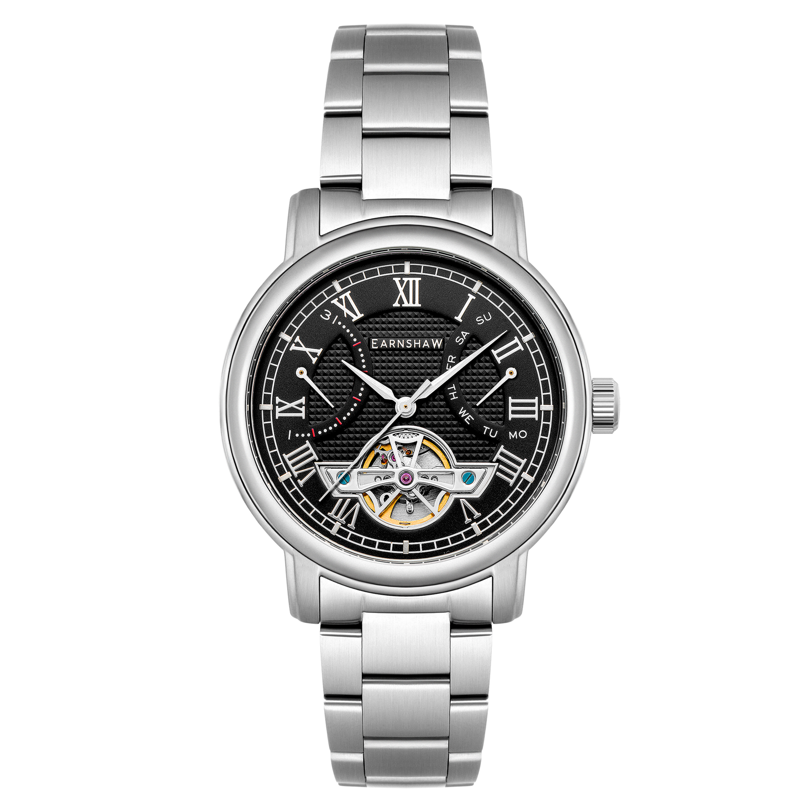Heritage Longcase Double Retrograde Calendar Open Heart Automatic Onyx