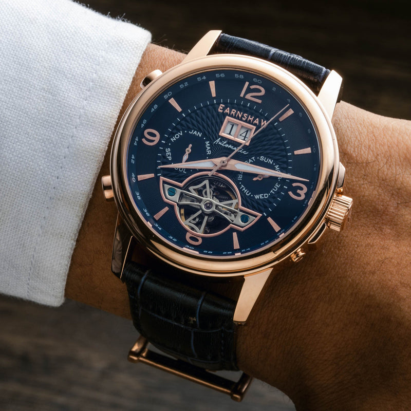 City Of London Marylebone Grand Date Calendar Open Heart Automatic Midnight