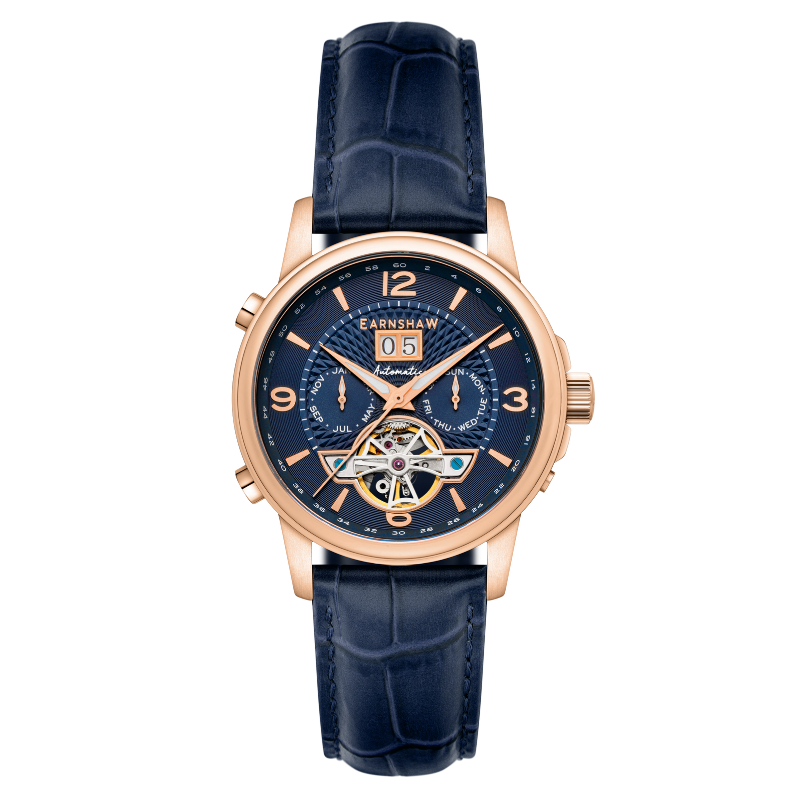 City Of London Marylebone Grand Date Calendar Open Heart Automatic Midnight