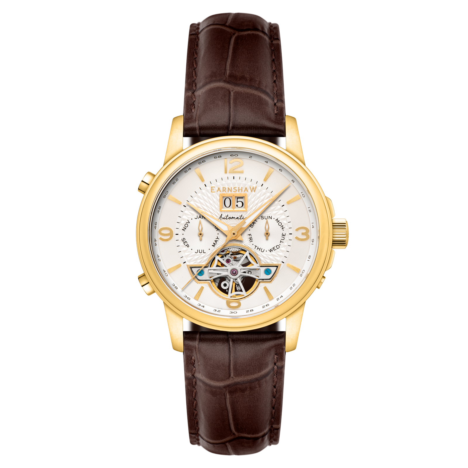 City Of London Marylebone Grand Date Calendar Open Heart Automatic Solstice Gold