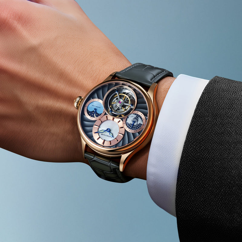 Celestial Huggins Tourbillon Mechanical Limited Edition Rose Mist