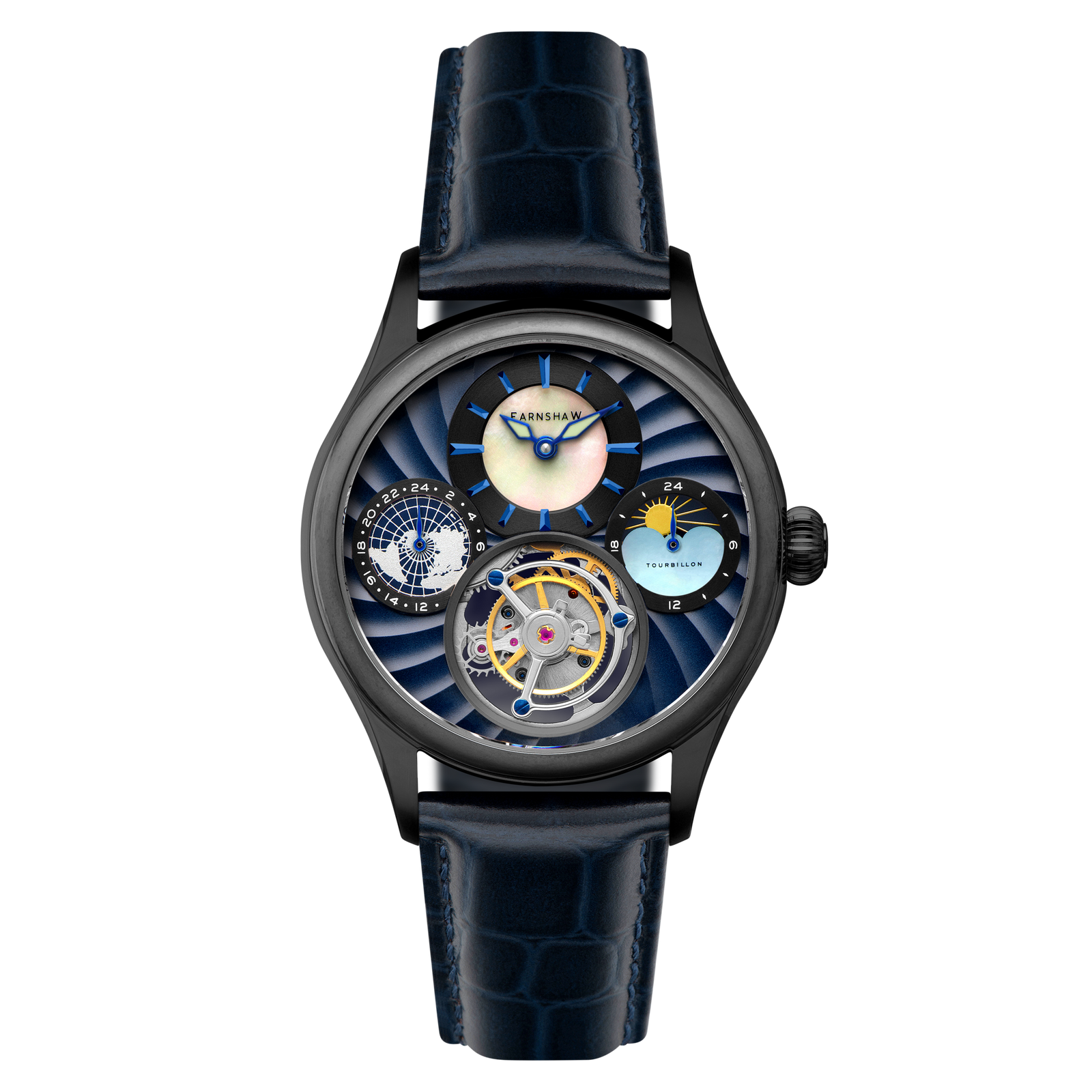 Celestial Huggins Tourbillon Mechanical Limited Edition Cobalt Face