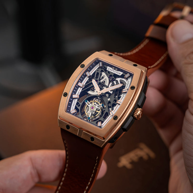 Motion Invincible Tourbillon Tonneau Limited Edition Rose Brown