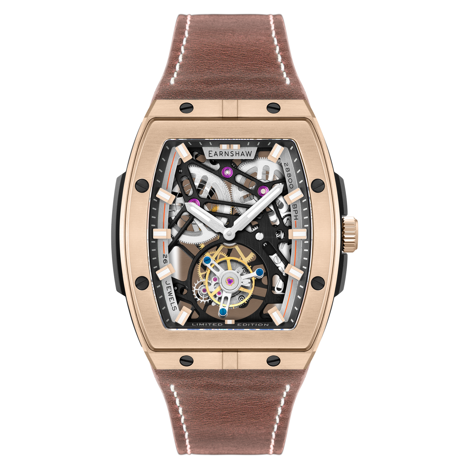 Motion Invincible Tourbillon Tonneau Limited Edition Rose Brown