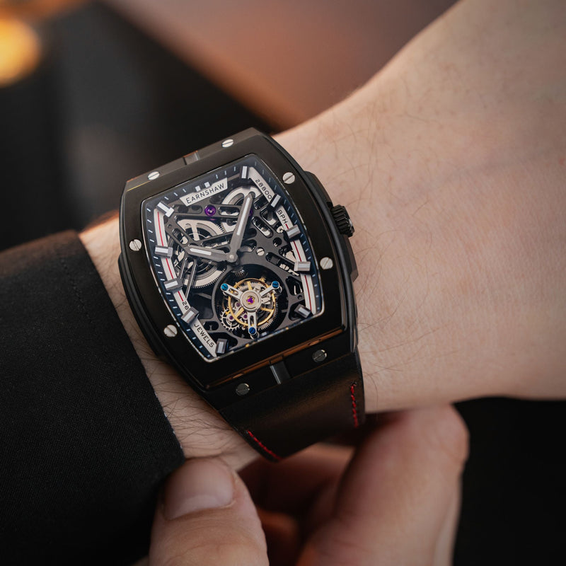 Motion Invincible Tourbillon Tonneau Limited Edition Crimson Black