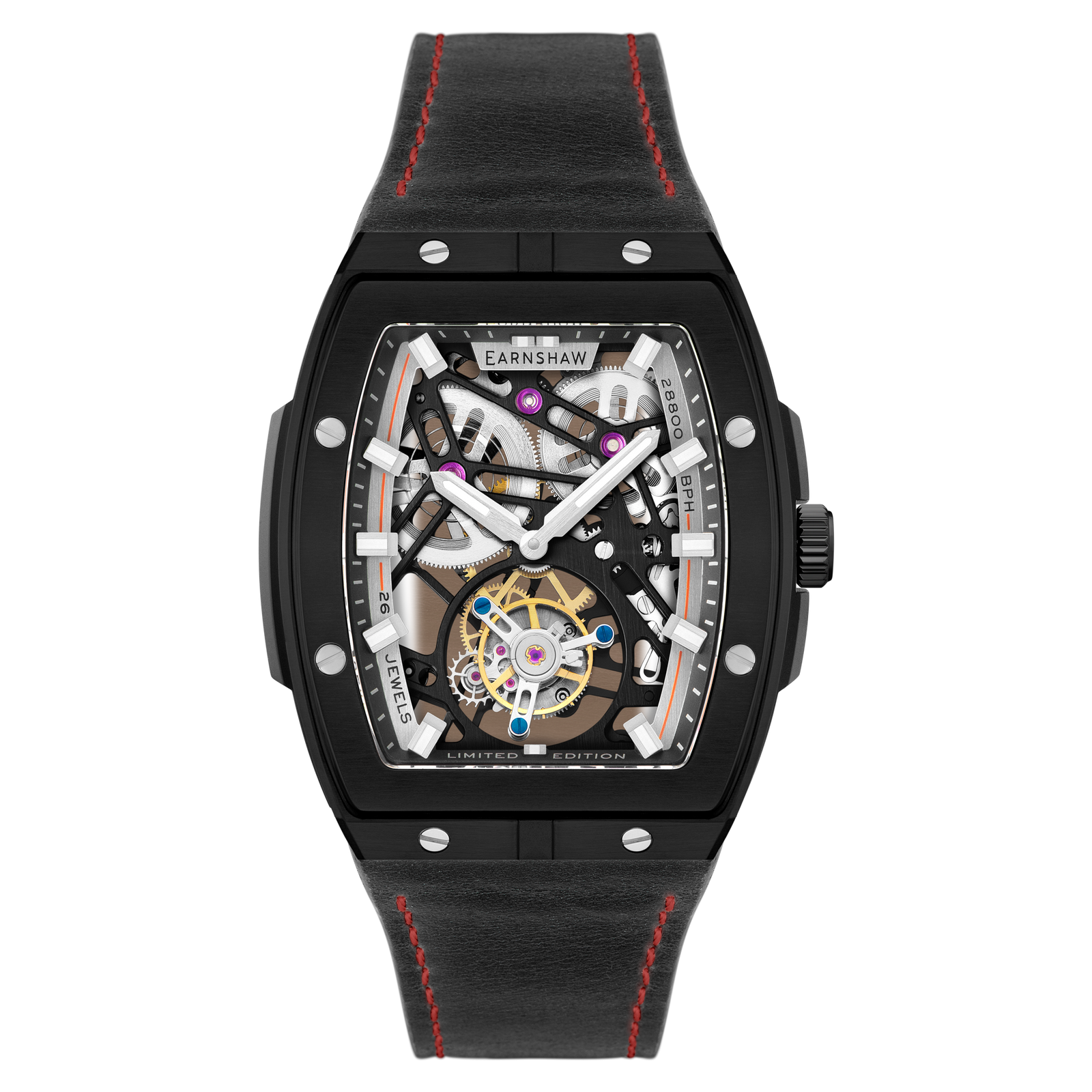Motion Invincible Tourbillon Tonneau Limited Edition Crimson Black