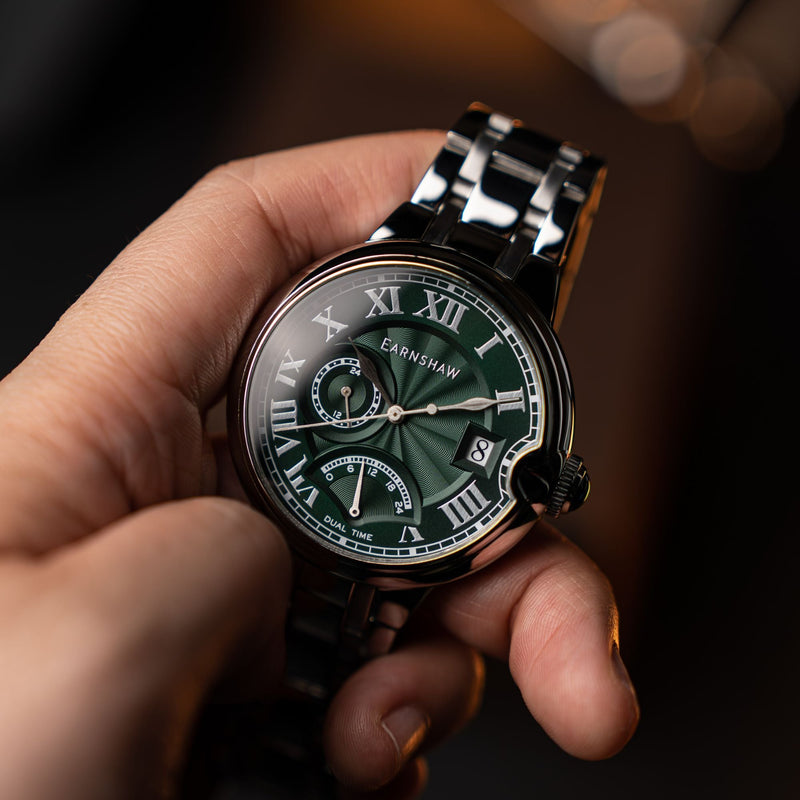 Barallier Retrograde Dual Time Jade Green