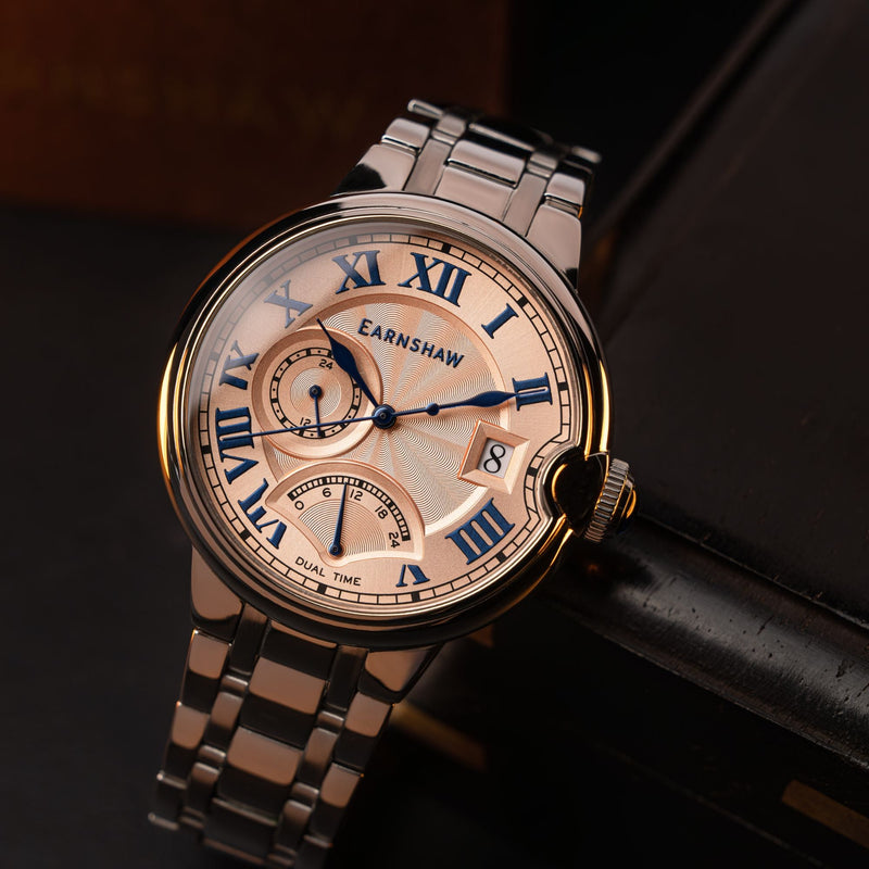 Barallier Retrograde Dual Time Salmon Blue