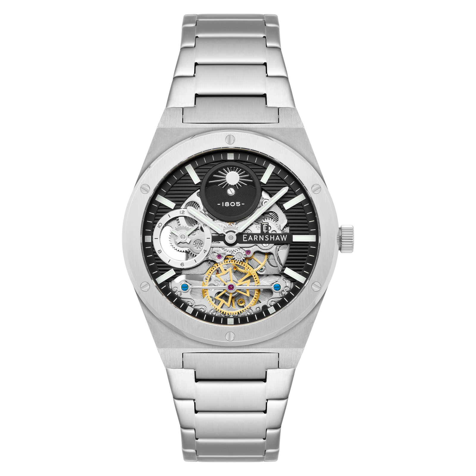 Discovery Drake Dual Time Automatic Silver Black