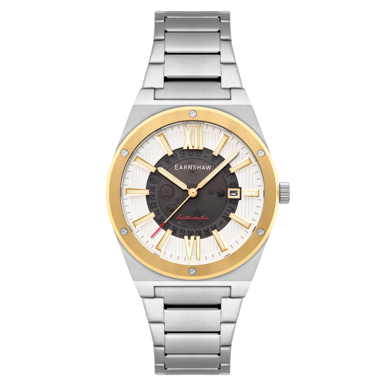 Discovery Drake Skeleton Automatic Two Tone Silver