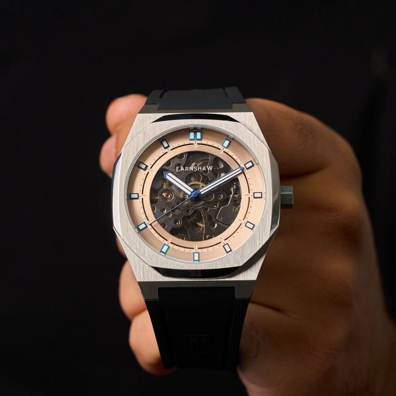 Discovery Drake Skeleton Automatic Champagne Silver