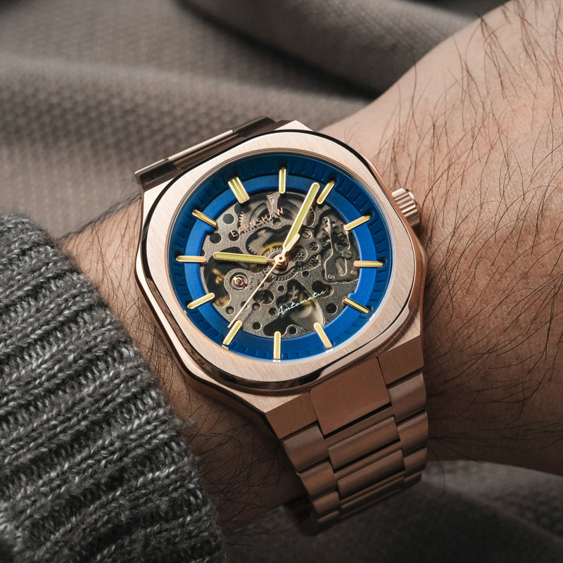 Discovery Exeter Skeleton Automatic Electric Blue