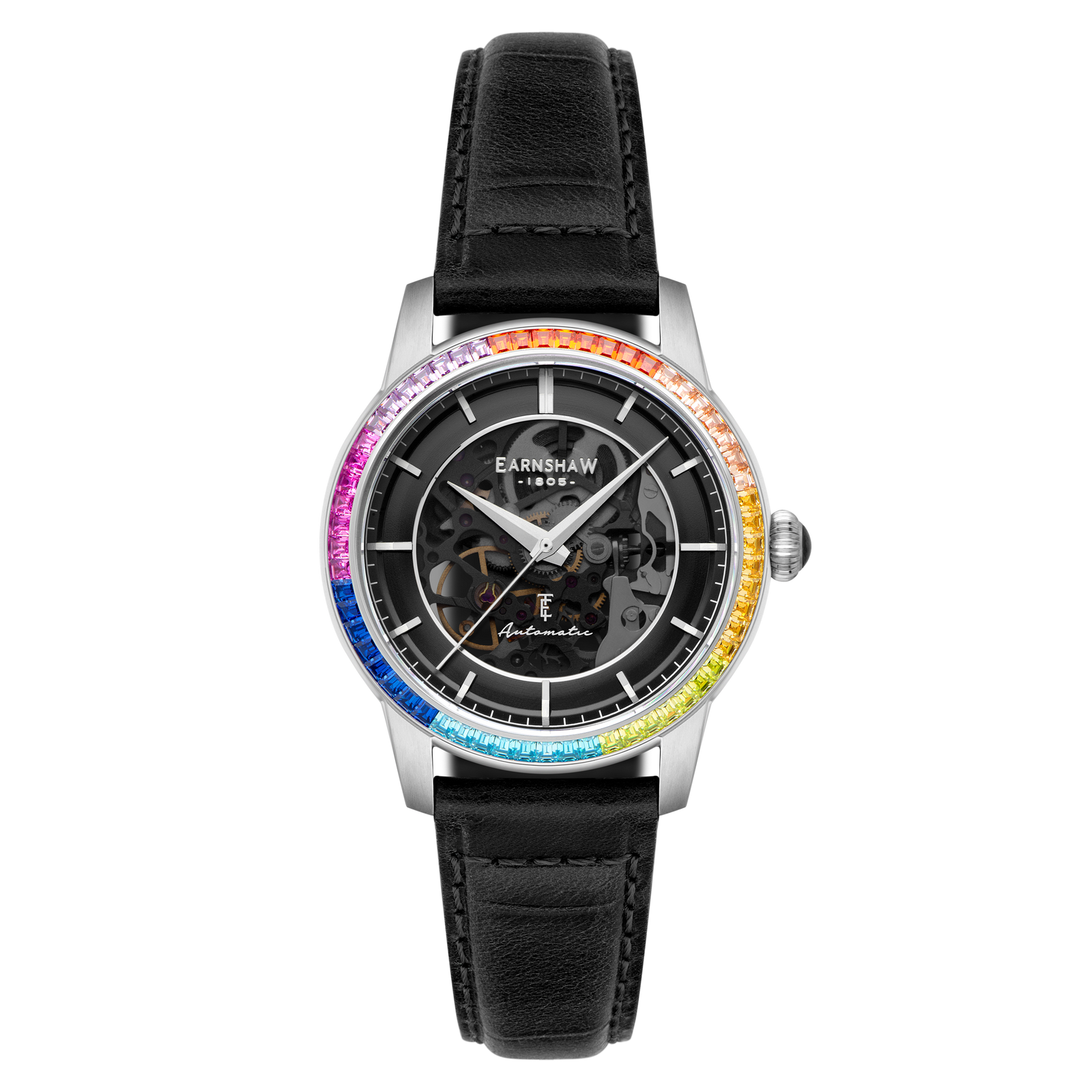 Celestial Glory Skeleton Automatic Satin Black