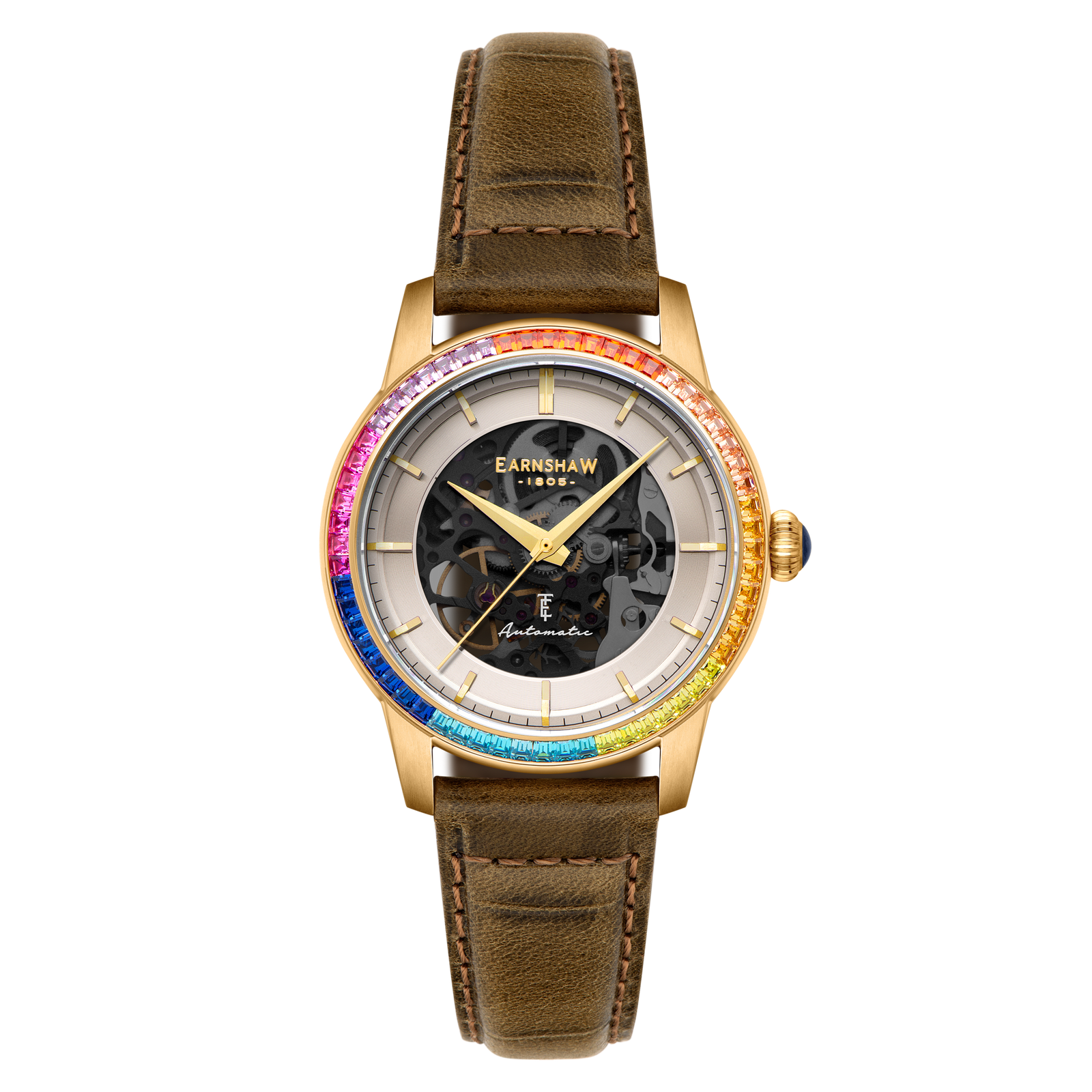 Celestial Glory Skeleton Automatic Walnut Brown