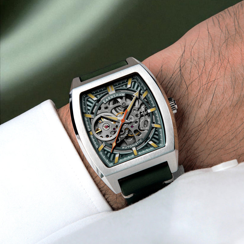 Heritage Wellington Skeleton Automatic Mint Green
