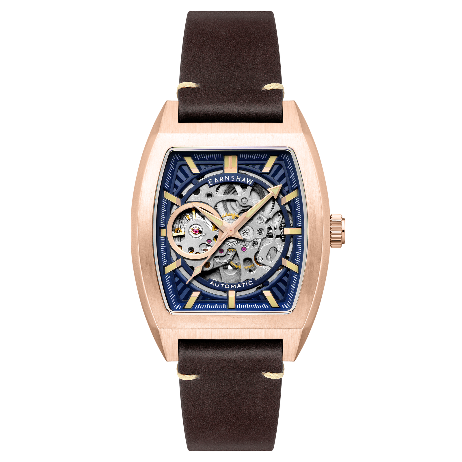 Heritage Wellington Skeleton Automatic Rosewater Blue