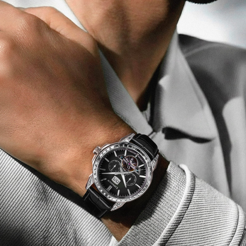 Nobility Nawab Grand Date Calendar Open Heart Automatic Limited Edition Midnight Jewel