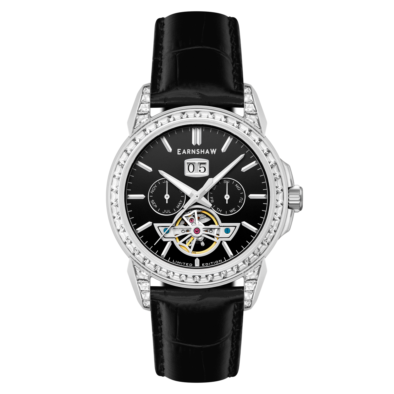 Nobility Nawab Grand Date Calendar Open Heart Automatic Limited Edition Midnight Jewel