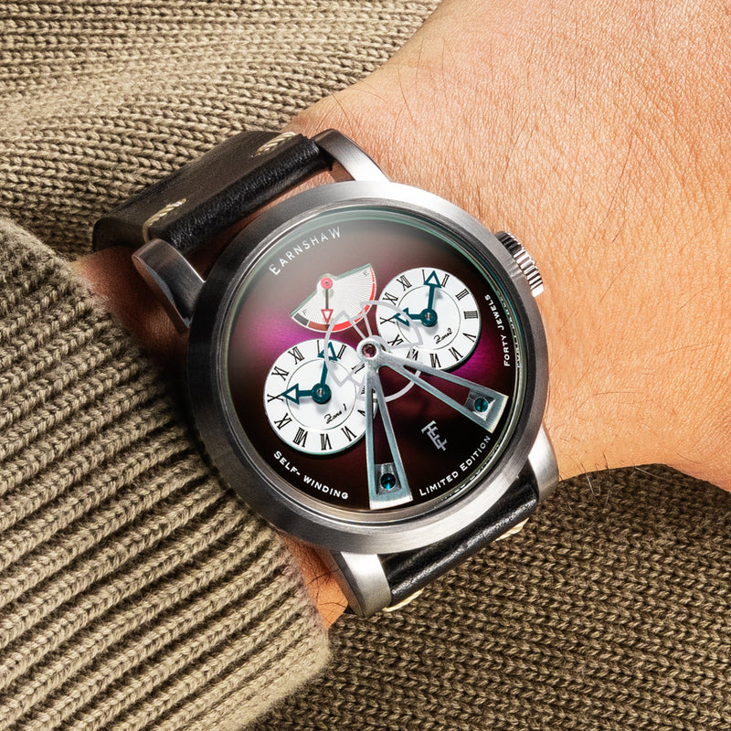 Heritage Beaufort Power Reserve Dual Time Automatic Limited Edition Purple Fume