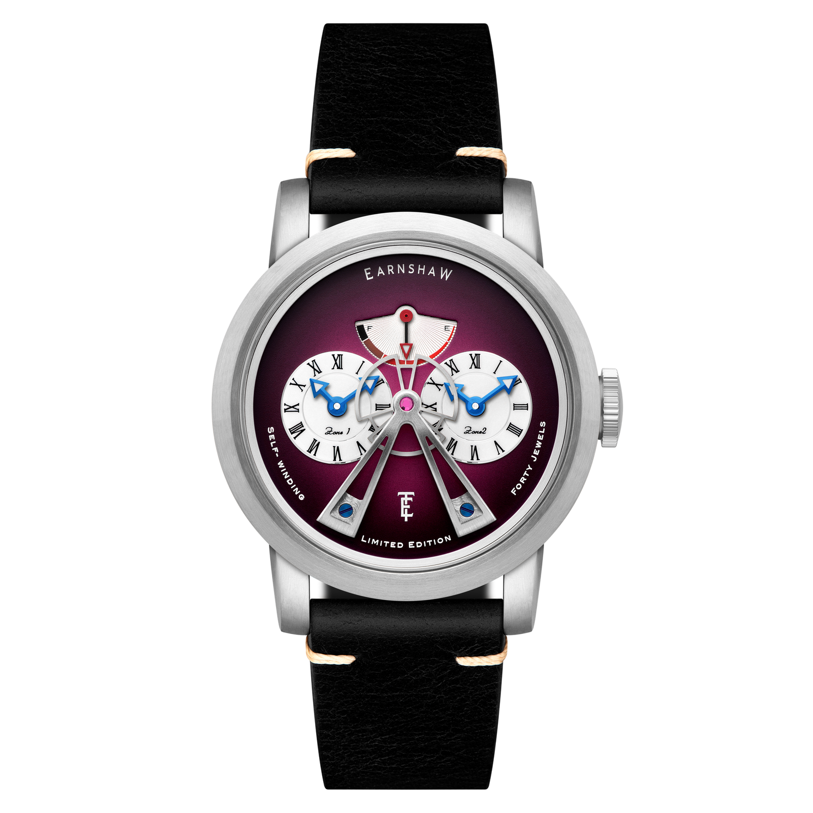 Heritage Beaufort Power Reserve Dual Time Automatic Limited Edition Purple Fume