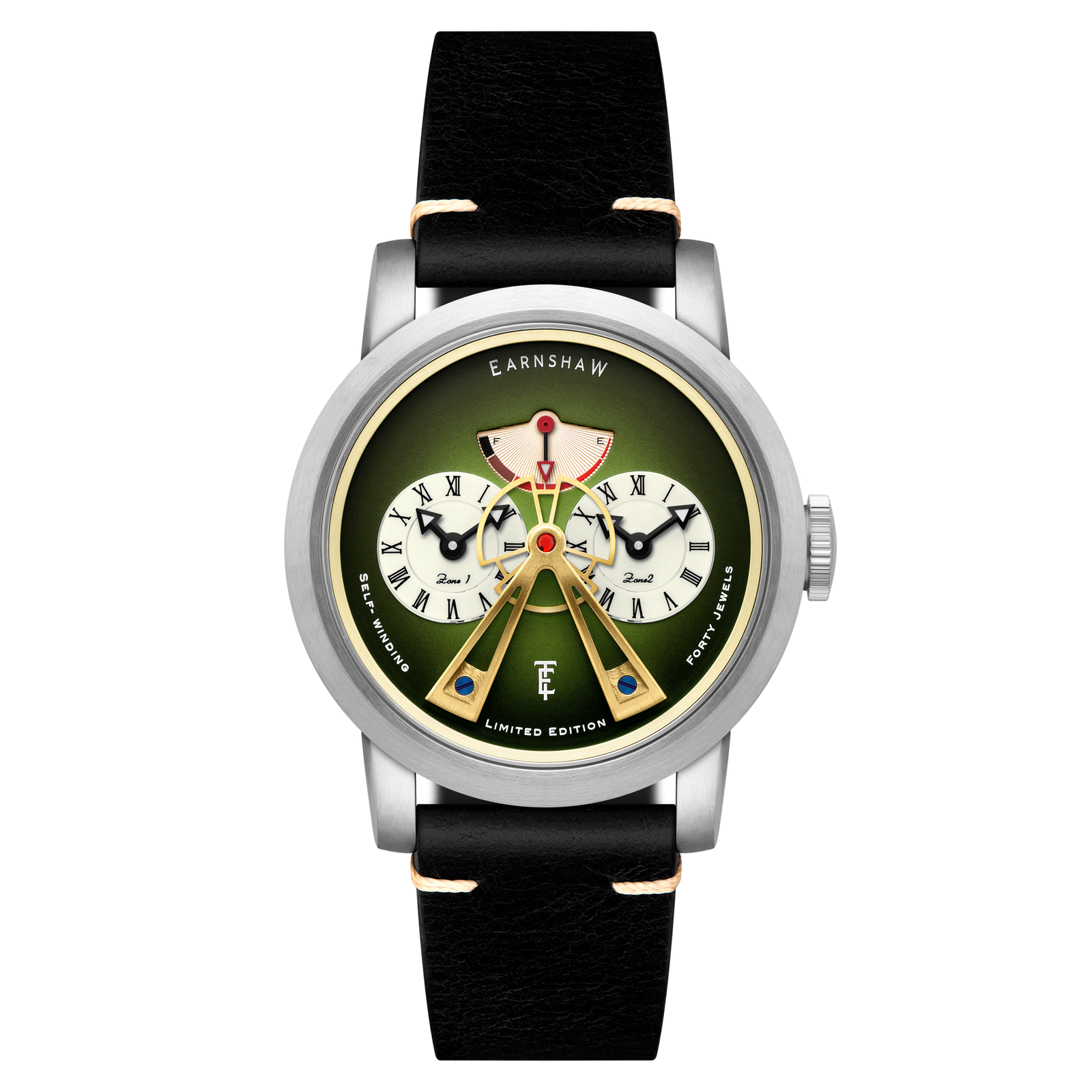 Heritage Beaufort Power Reserve Dual Time Automatic Limited Edition Green Fume