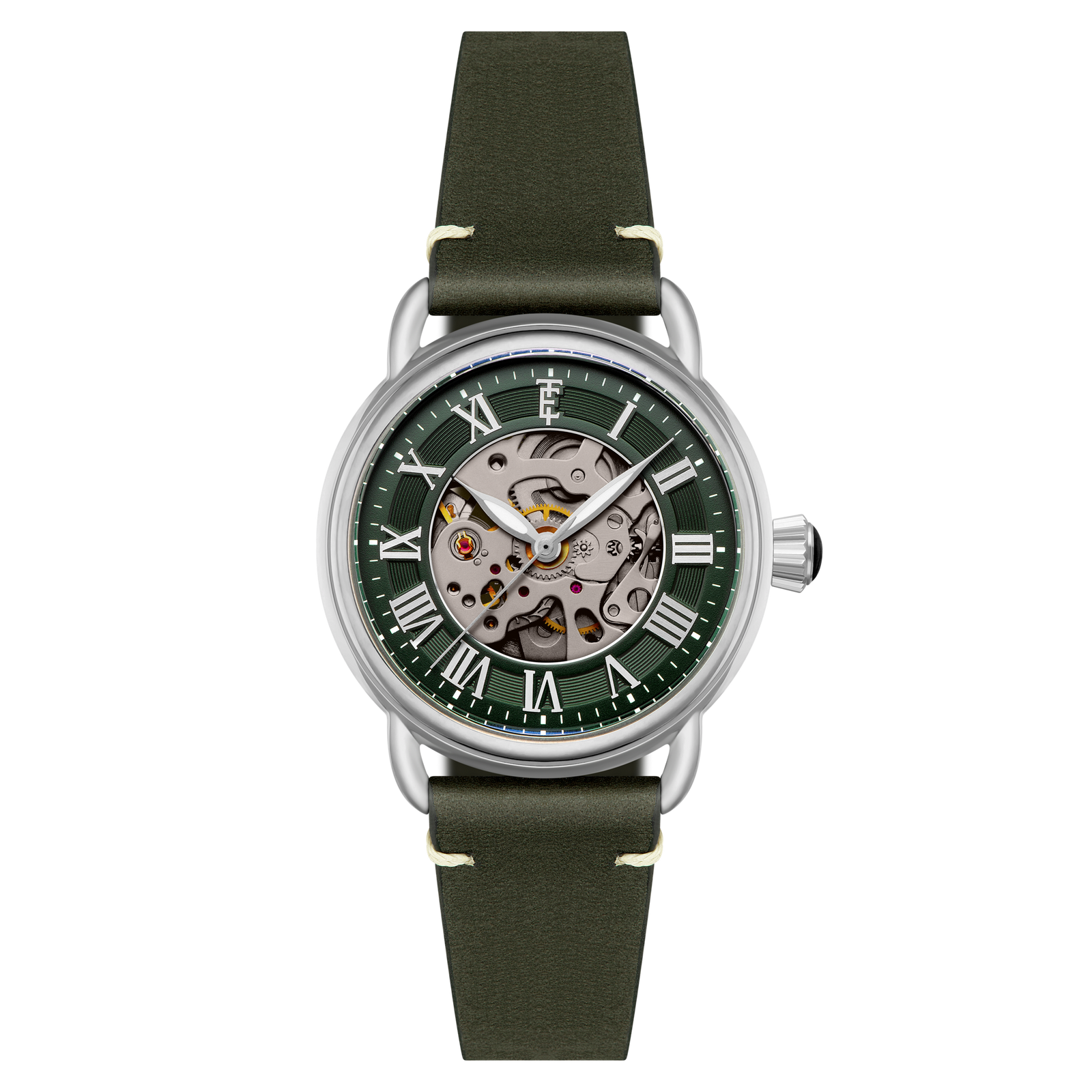 Heritage Investigator 40 Skeleton Automatic Sage Green