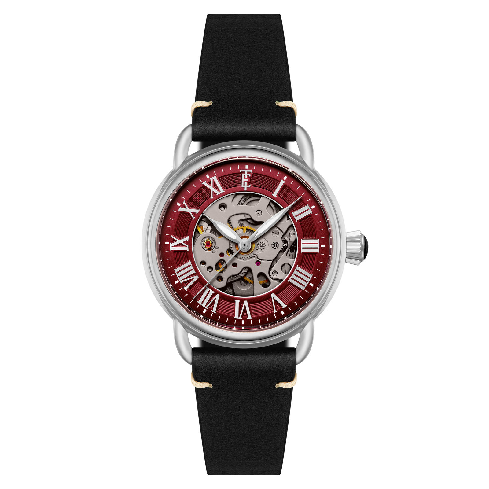 Heritage Investigator 40 Skeleton Automatic Ruby Red