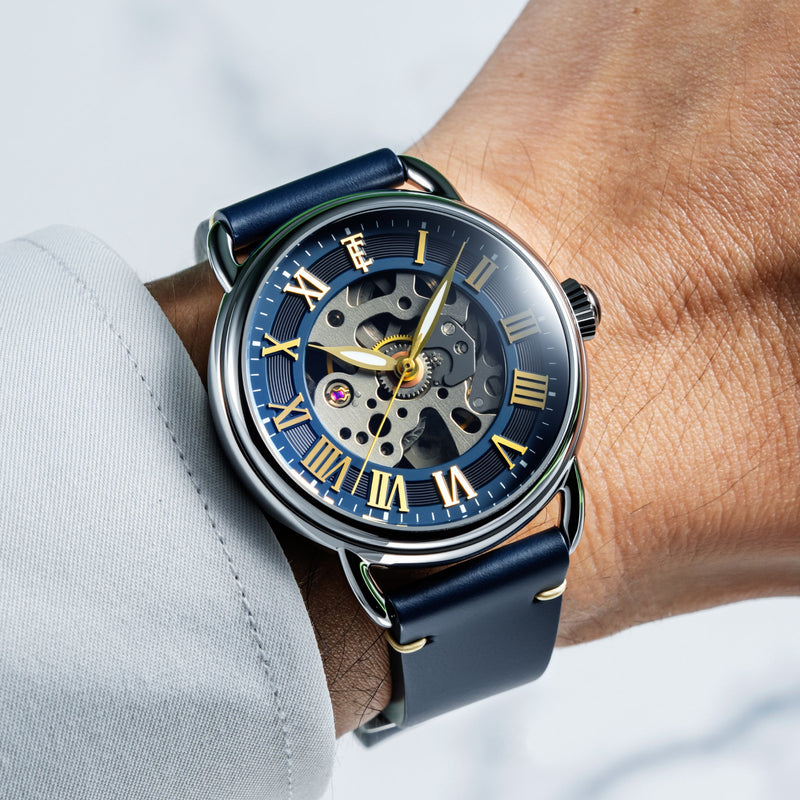 Heritage Investigator 40 Skeleton Automatic Pewter Grey