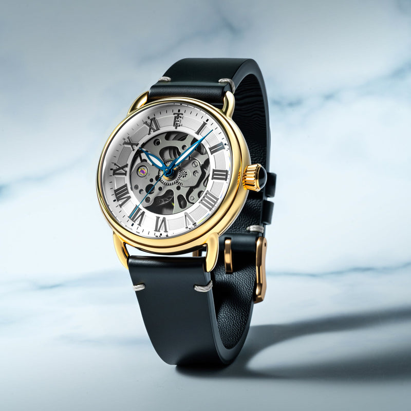 Heritage Investigator 40 Skeleton Automatic Frosted Silver