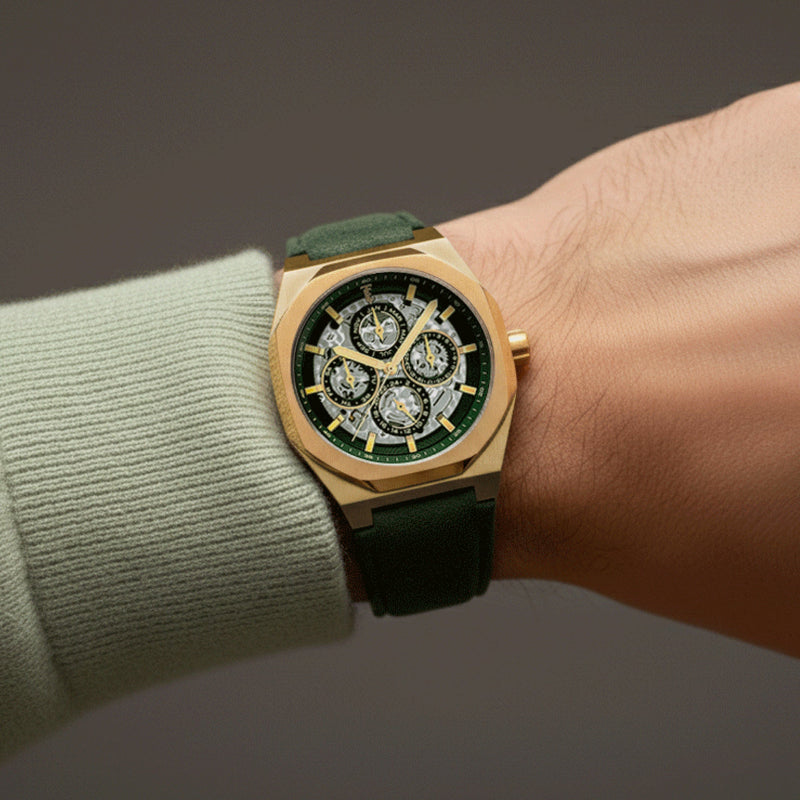 Discovery Drake Triple Calendar Skeleton Automatic Spruce Haven