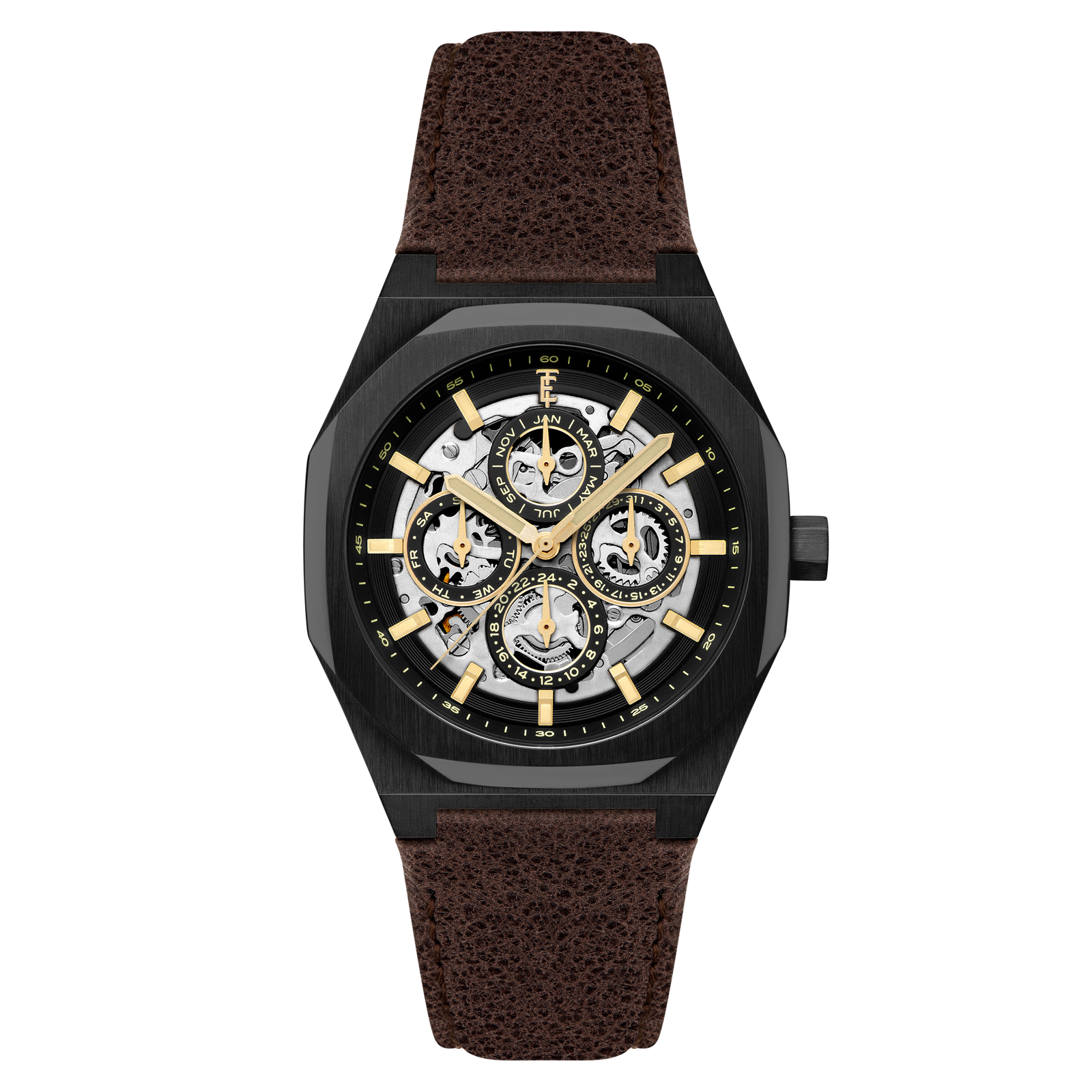 Discovery Drake Triple Calendar Skeleton Automatic Charcoal Dream