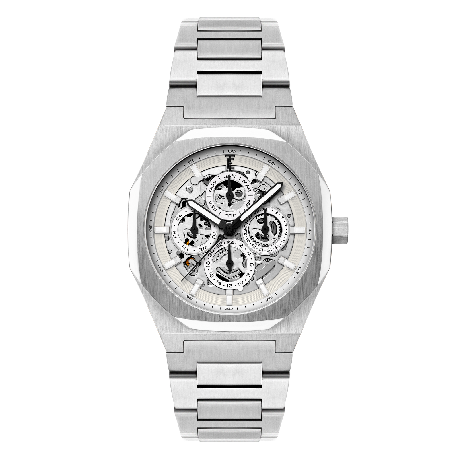 Discovery Drake Triple Calendar Skeleton Automatic Ivory Whisper